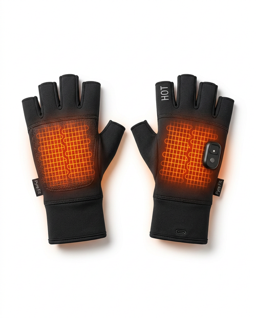 Beheizbare Handschuhe fingerlos – einstellbare Wärme per USB-C für kalte Tage