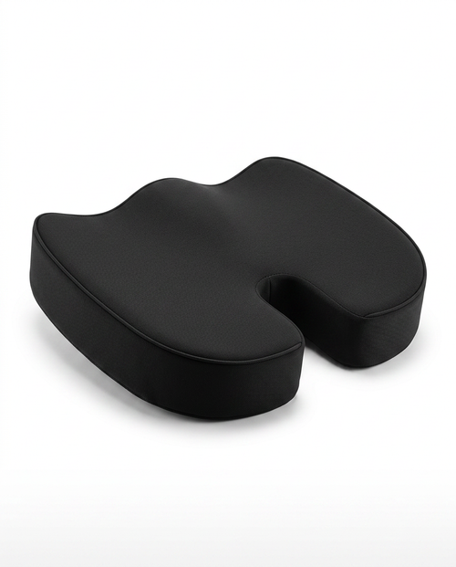 Orthopädisches Sitzkissen aus Memory Foam – Steissbein-Aussparung fürs lange Sitzen