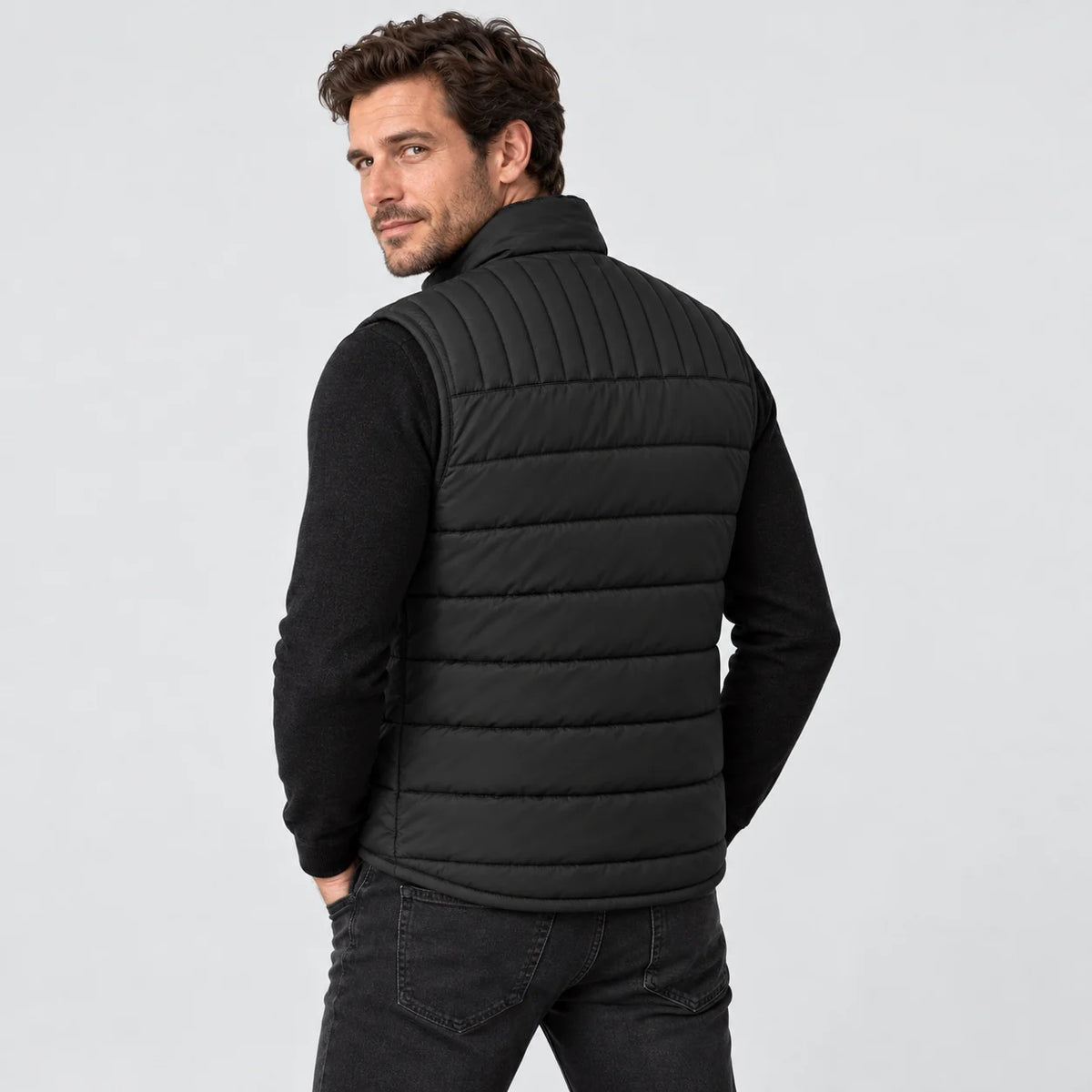Beheizbare Unisex-Weste PyreFit Matrixor, Rückansicht
