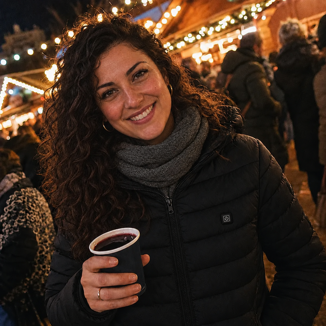 Amandine F. mit der PyreFit Heizjacke