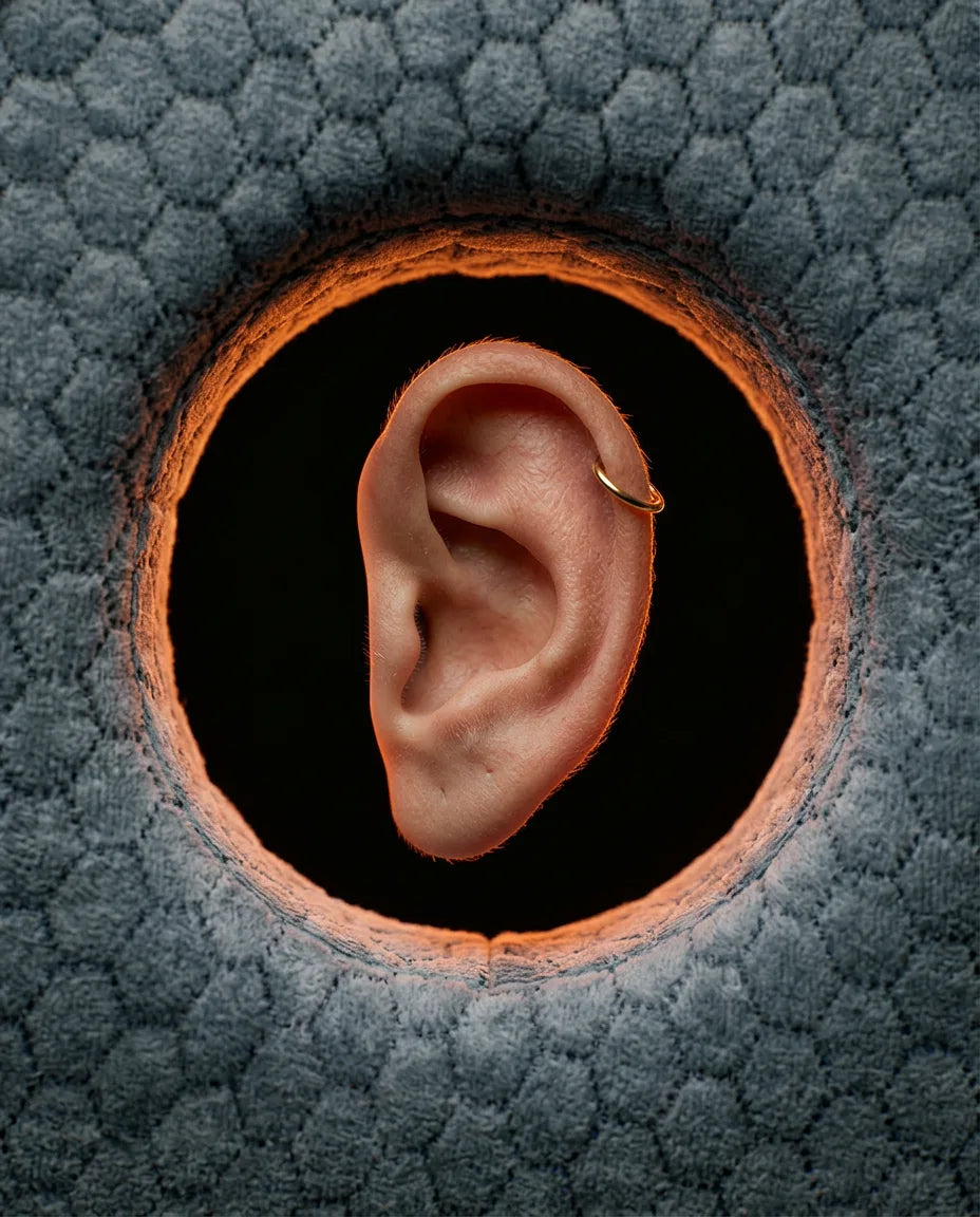 Konzipiert für bequemen Schlaf nach einem neuen Piercing