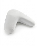 White V-shaped memory foam side sleeping pillow on white background
