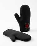 Pair of black heated red light mittens with LED display