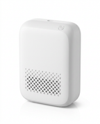 White smart essential oil diffuser with diamond grille, studio shot on white