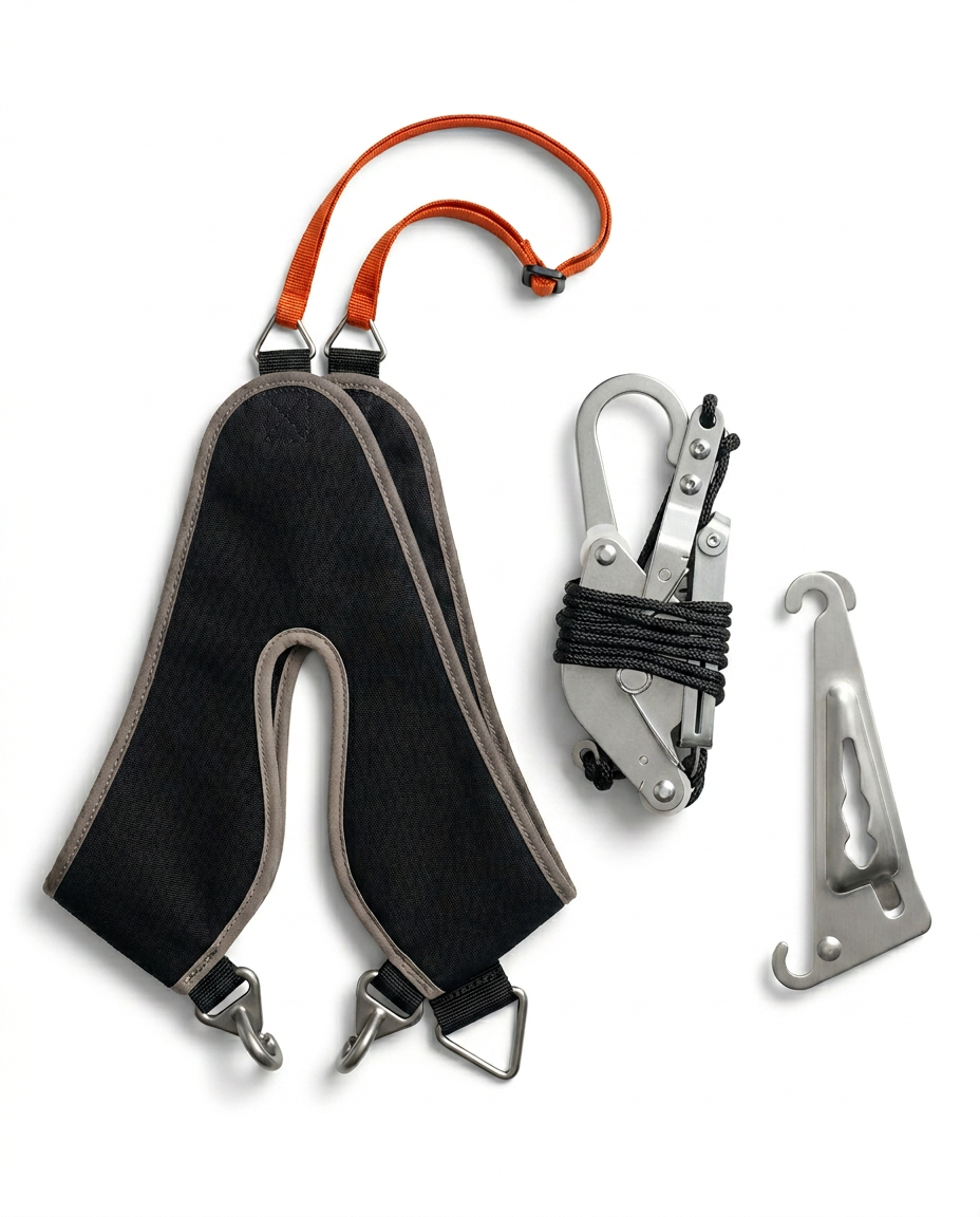 Over-door neck traction kit: padded black halter, pulley rope and door bracket