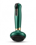 Green handheld electric cupping massager with LCD and silicone suction head