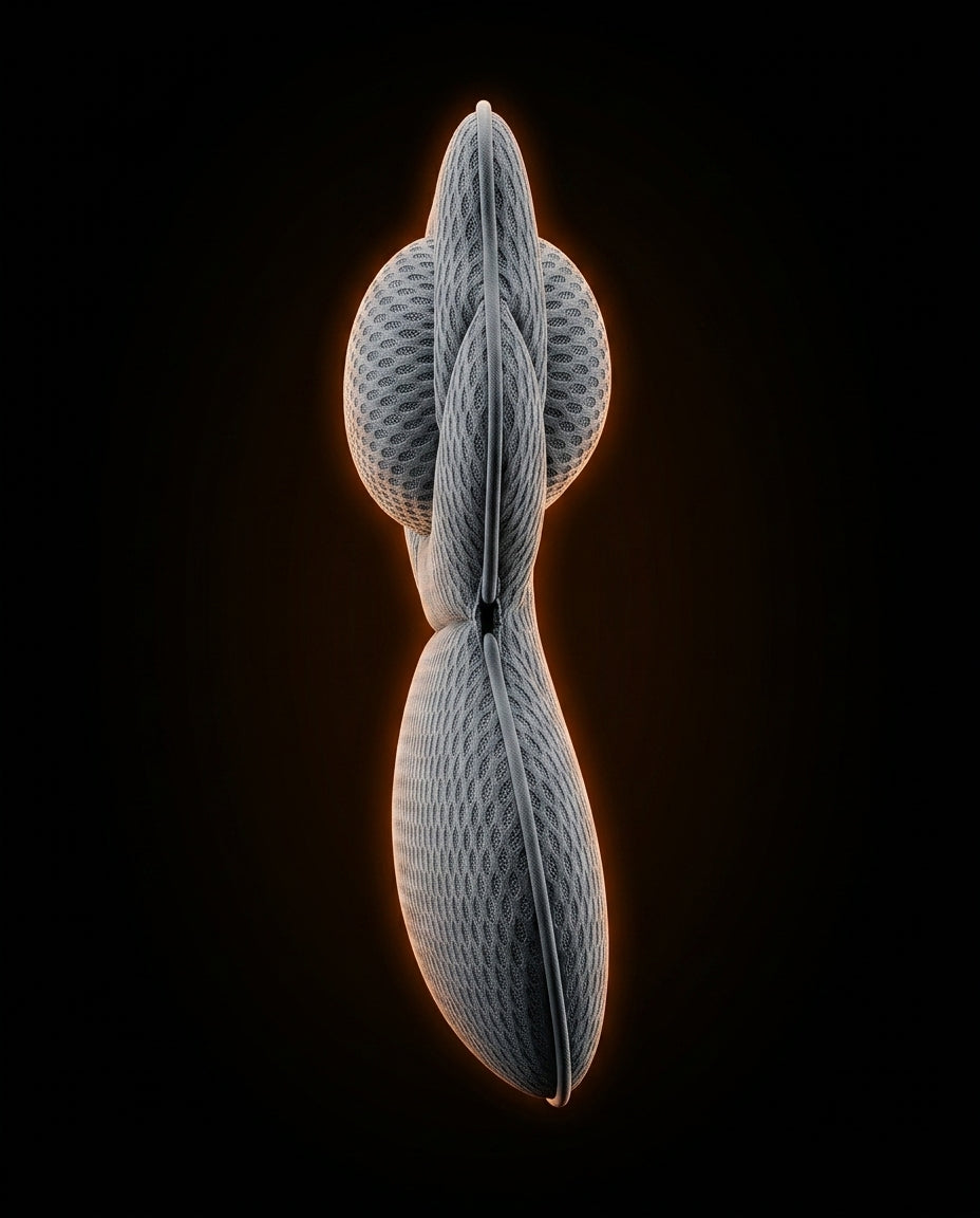 Profile of the dual-zone ergonomic bath pillow contour with orange rim light