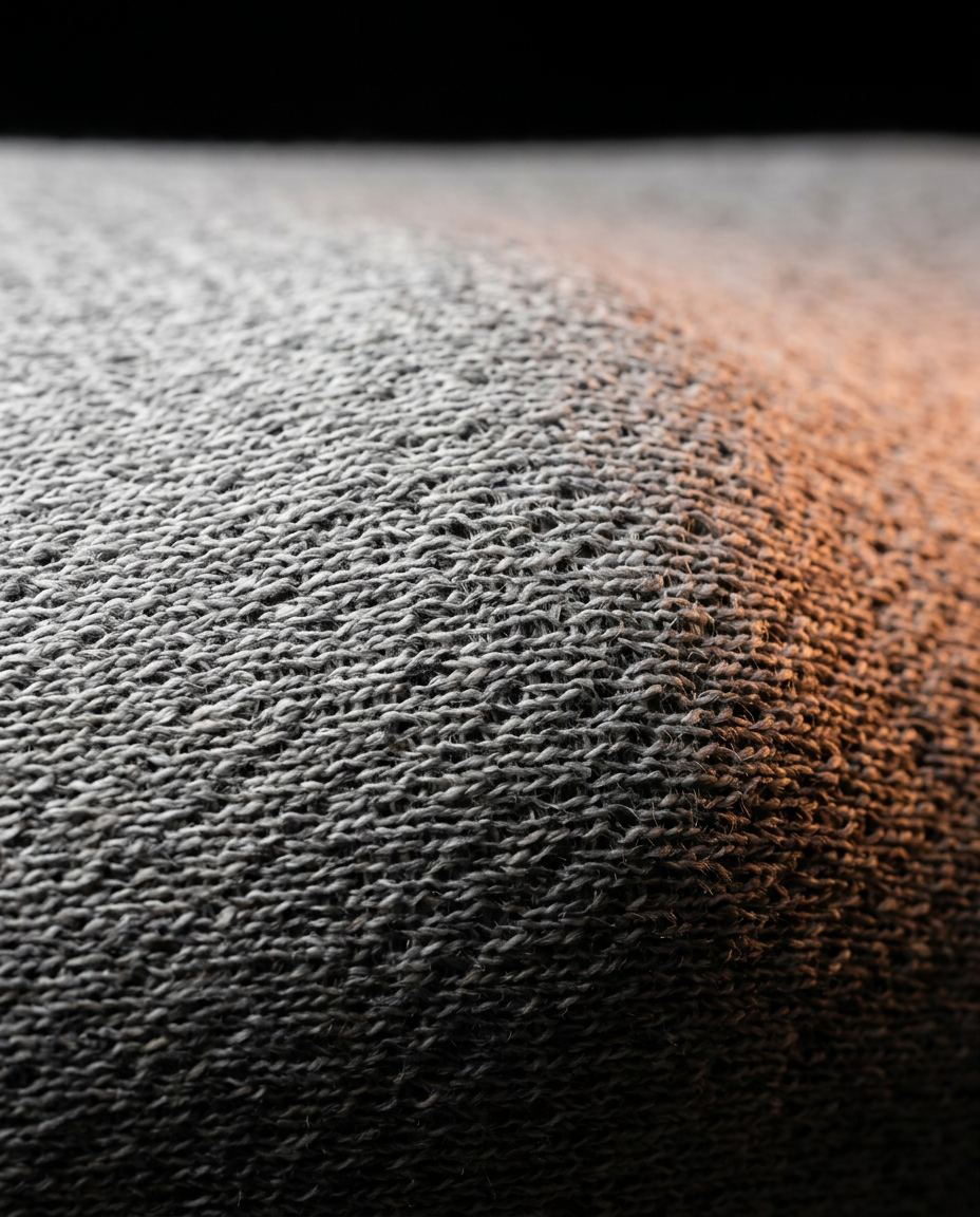 Close-up of the breathable woven fabric on the lumbar sleep cushion