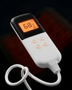 Close-up of the LCD controller showing 60C temperature and timer settings