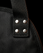 Macro of the steel rivets and reinforced stitching on the foot hammock