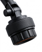 Macro of the adjustable cup-holder base collar with ridged expanding grip