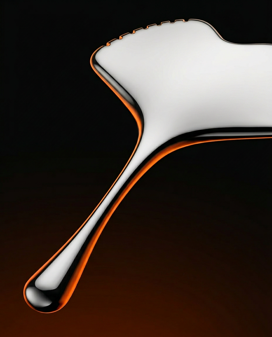 Macro of the ergonomic curved steel handle with seamless polished grip