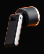 Macro of the foldable hinge with the fan handle bent at the pivot joint