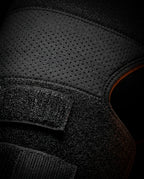 Macro of the breathable perforated neoprene texture on the wrap