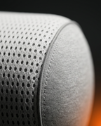 Close-up of the seam and stitching where mesh meets the side panel of the roll