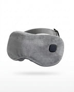 Grey color variant of the plush heated eye massage mask on white