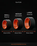 Size guide: small 12 cm, medium 14 cm and large 16 cm back rollers