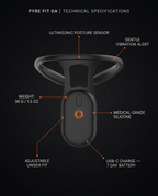 Posture corrector specs: ultrasonic sensor, vibration alert, USB-C