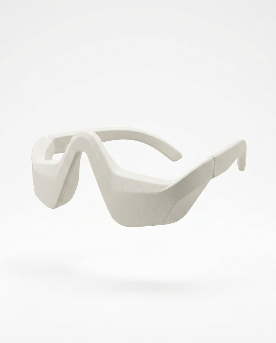 White color variant of the heated eye massager on a white background