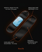 Tech specs: wellness TPU gel, neoprene, freezer and microwave safe wrap