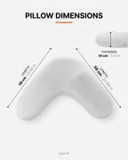 Size guide: V-shaped pillow 58cm arms and 14cm thickness