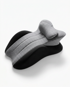 Black and grey cervical support pillow variant on white background
