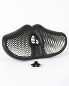Black color variant of the ergonomic bike saddle with perforated mesh, on white