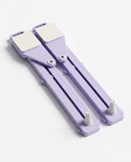 Purple foldable pilates board, studio shot on white