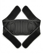 Back view of the open support belt showing the contoured lumbar pad and straps