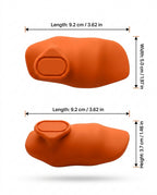 Size infographic listing grip pad dimensions 9.2 by 5.0 by 3.7 cm