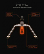 Tech spec graphic of the pedal bike's magnetic resistance and quiet belt drive