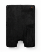 Top-down view of the black kneeling cushion showing the ankle notch