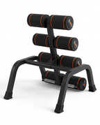 Rear three-quarter packshot of the black core training bench on white