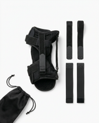Top-down foot brace kit with extra straps and a drawstring pouch