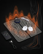 Diagram of EMS pulses from the foot mat stimulating leg and foot nerves