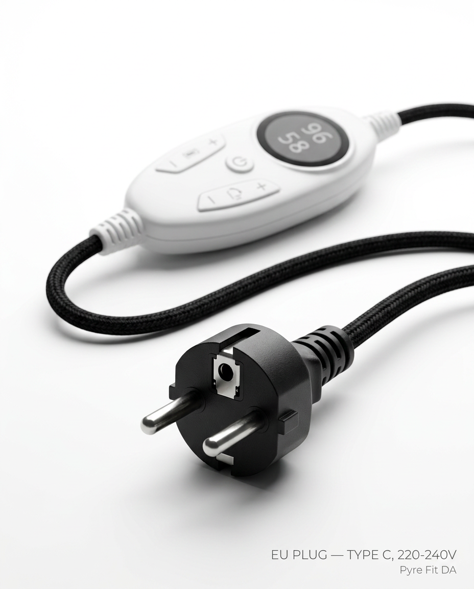 Hot stone heater controller with EU plug cable, type C 220-240V