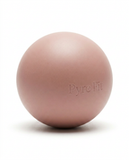 Large 4-inch blush mobility ball with embossed logo on white