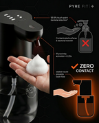 Hygiene infographic: 99.9% bacteria reduction with zero-contact dispensing