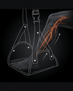 Diagram showing the foot hammock boosting leg blood comfort