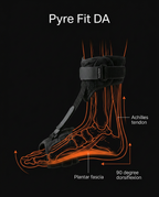 Diagram of the brace stretching the plantar fascia in dorsiflexion