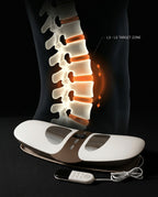 Anatomy diagram of the L3 to L5 lumbar spine above the waist massager belt