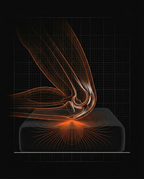 Pressure-relief graphic showing weight distribution on the kneeling cushion