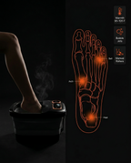 Diagram of foot pressure zones soothed by the heated massage foot spa
