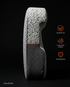 Cross-section macro of the open-cell memory foam inside the side sleeper pillow