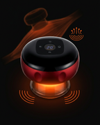 Diagram of the cupping massager releasing fascia with heat and vibration