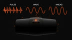 Massage waveform diagram showing the sleeve's pulse, wave and knead modes