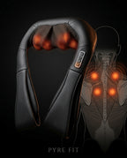 Diagram of the massager beside neck and shoulder pressure points