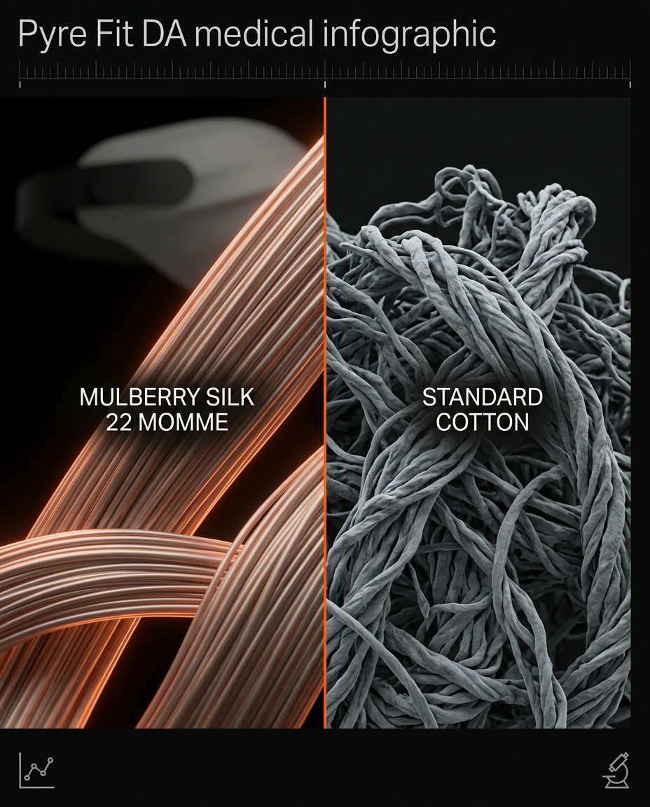 Microscope comparison of smooth mulberry silk versus rough cotton fibers