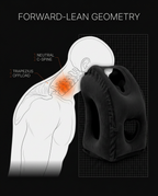 Diagram of forward-lean geometry keeping the C-spine neutral with the pillow