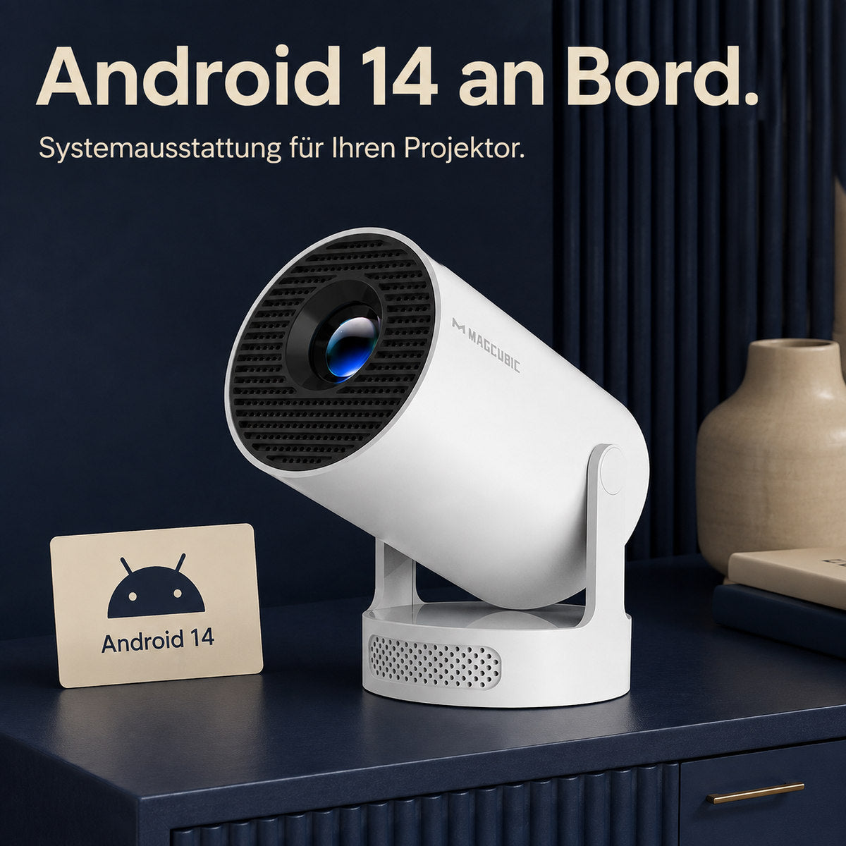 Magcubic HY300Pro+ – Android 14 an Bord.